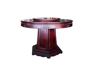 黑紫檀中式圓餐桌